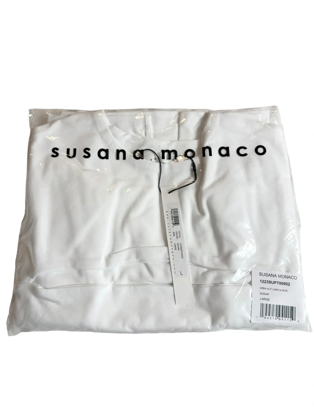 NWT Sugar White Cutout Long Sleeve Crop Top Large Fitted Stretch Going Out Chic - Picture 4 of 9